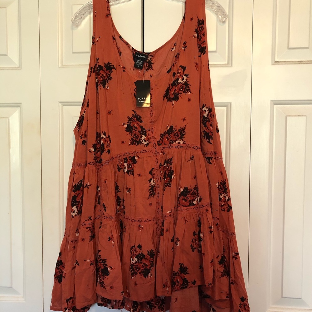 Floral Challis Lace Tank